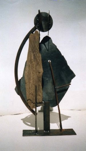 Sculpture titled "Ardoise" by Jérôme Danikowski, Original Artwork, Metals