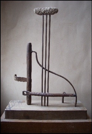 Sculpture intitulée "Lyre" par Jérôme Danikowski, Œuvre d'art originale, Métaux