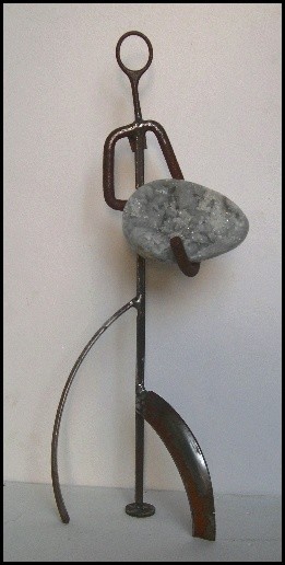 Sculpture titled "Offrande" by Jérôme Danikowski, Original Artwork, Metals