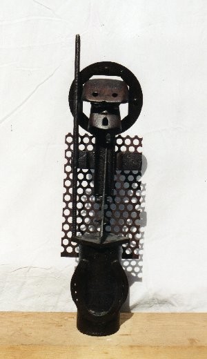 Sculpture titled "Chevalier" by Jérôme Danikowski, Original Artwork, Metals