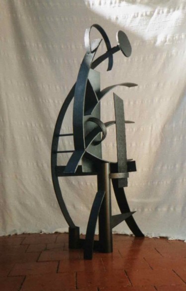 Skulptur mit dem Titel "Musicien" von Jérôme Danikowski, Original-Kunstwerk, Metalle