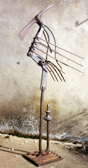 Sculpture intitulée "Marabout" par Jérôme Danikowski, Œuvre d'art originale, Métaux