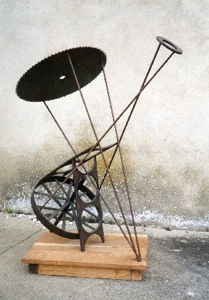 Sculpture titled "Observatoire 2" by Jérôme Danikowski, Original Artwork, Metals