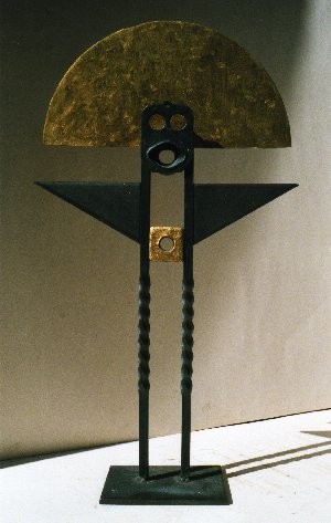 Sculpture titled "Inca" by Jérôme Danikowski, Original Artwork, Metals
