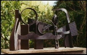 Sculpture titled "Horizontal 4" by Jérôme Danikowski, Original Artwork, Metals