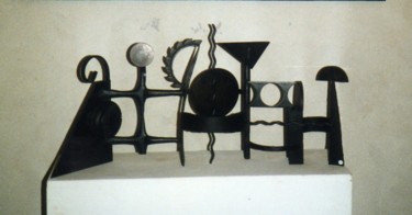 Sculpture titled "Horizontal 5" by Jérôme Danikowski, Original Artwork, Metals