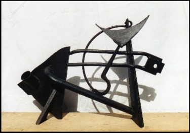 Sculpture titled "Cavalier 2" by Jérôme Danikowski, Original Artwork, Metals