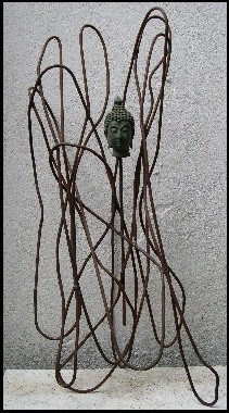 Скульптура под названием "Méditation" - Jérôme Danikowski, Подлинное произведение искусства, Металлы