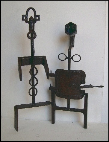 Sculpture intitulée "Petit couple" par Jérôme Danikowski, Œuvre d'art originale, Métaux