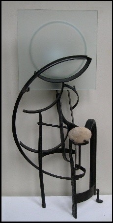 Sculpture intitulée "Lampe" par Jérôme Danikowski, Œuvre d'art originale, Métaux