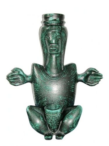 Skulptur mit dem Titel "Chaman" von Jérôme Danikowski, Original-Kunstwerk, Keramik