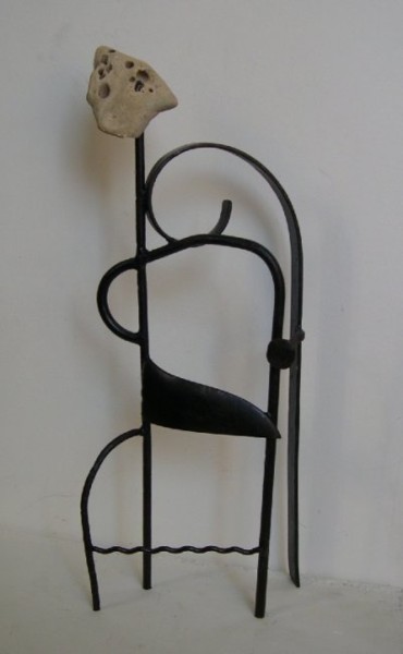 Sculpture titled "Gilles" by Jérôme Danikowski, Original Artwork, Metals