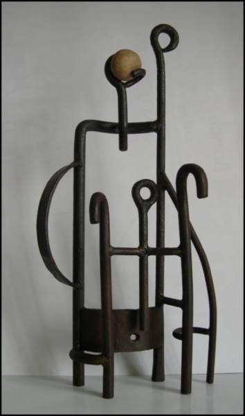 Sculpture titled "La sainte famille" by Jérôme Danikowski, Original Artwork