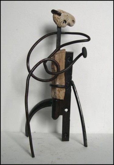Sculpture intitulée "Jamel" par Jérôme Danikowski, Œuvre d'art originale, Métaux