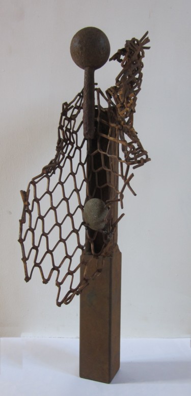 Escultura intitulada "Le pêcheur" por Jérôme Danikowski, Obras de arte originais