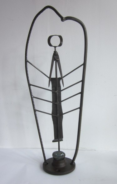 Sculpture titled "Homme feuille" by Jérôme Danikowski, Original Artwork