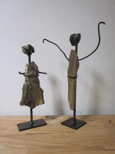 Sculpture intitulée "Retrouvailles" par Jérôme Danikowski, Œuvre d'art originale