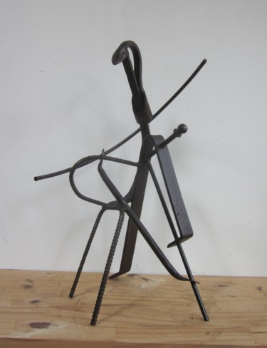 Sculpture titled "Kung Fu" by Jérôme Danikowski, Original Artwork, Metals