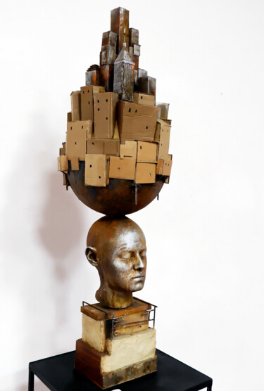 Sculpture titled "RUIDO" by Jerome Valbuena, Original Artwork, Bronze