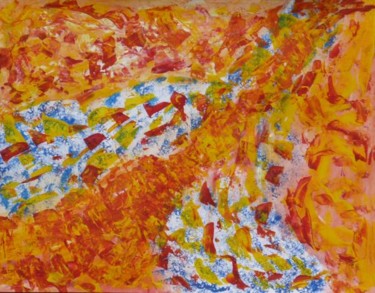 Painting titled "Couleur orange" by Jéromine, Original Artwork