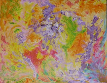 Painting titled "Couleurs j v m r" by Jéromine, Original Artwork