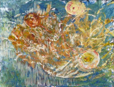 Peinture intitulée "Migrations des cell…" par Jéromine, Œuvre d'art originale