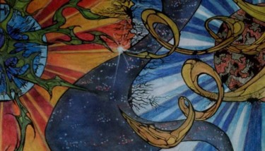 Pintura titulada "Predicciones de Ame…" por Jeronimo Sebastian Gilberto, Obra de arte original, Tinta