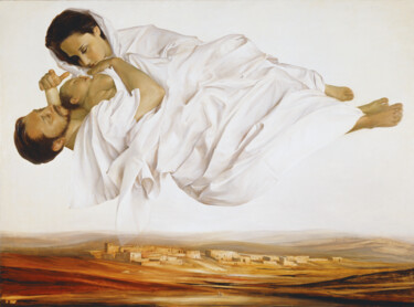Painting titled "Riposo durante la f…" by Gustavo Palumbo (Jervé), Original Artwork, Oil Mounted on Wood Panel