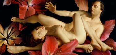 Картина под названием "Gli amori del re" - Gustavo Palumbo (Jervé), Подлинное произведение искусства, Масло