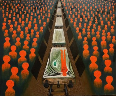 Malarstwo zatytułowany „Droga do Niżnego” autorstwa Jerzy Ruszczyński, Oryginalna praca, Olej