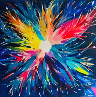 Картина под названием "WILD SPIRIT" - Jesahelle, Подлинное произведение искусства, Акрил Установлен на Деревянная рама для н…