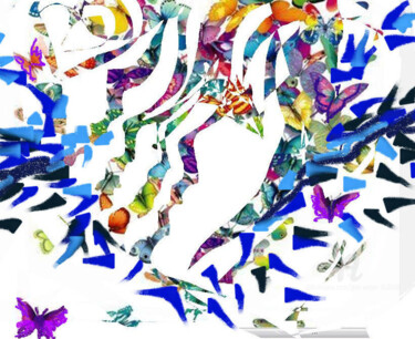 Arts numériques intitulée ""Butterfly of you"" par Jess Wayar, Œuvre d'art originale