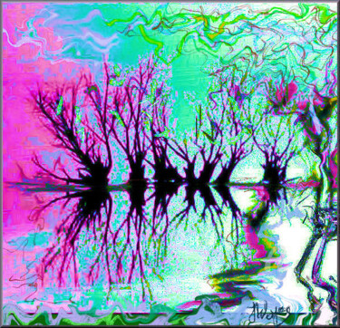 Digital Arts titled ""Delire garden"" by Jess Wayar, Original Artwork