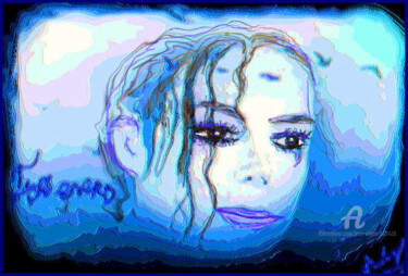 Цифровое искусство под названием ""The king pop"" - Jess Wayar, Подлинное произведение искусства, Цифровая живопись