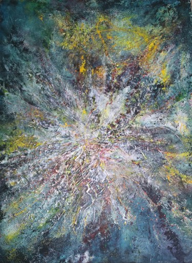 Pittura intitolato "'' Cosmos ''" da Jess Bzh, Opera d'arte originale, Acrilico