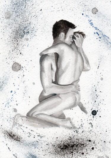 Картина под названием "Becoming one" - Jessica Altera, Подлинное произведение искусства, Чернила