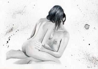Картина под названием "Loving me, loving y…" - Jessica Altera, Подлинное произведение искусства, Чернила