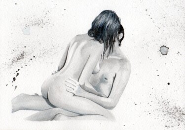 Peinture intitulée "Loving me, loving y…" par Jessica Altera, Œuvre d'art originale, Encre