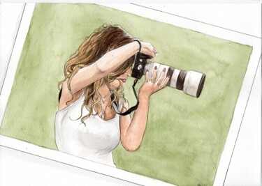 Malerei mit dem Titel "A beauty photograph…" von Jessica Altera, Original-Kunstwerk, Aquarell