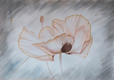 Pintura intitulada "Un fiore d'oppio in…" por Jessica Altera, Obras de arte originais, Tinta