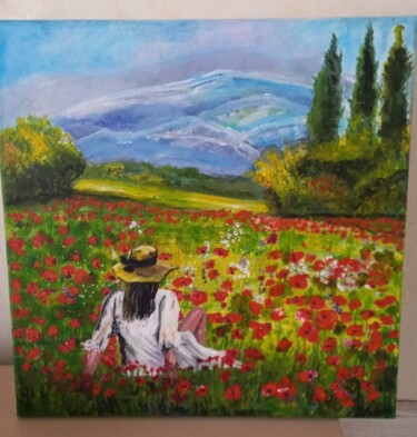 Картина под названием "La provençale" - Jessica Aubry, Подлинное произведение искусства, Акрил