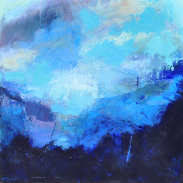Painting titled "Blue Mist" by Jessica Dunn, Original Artwork, Acrylic