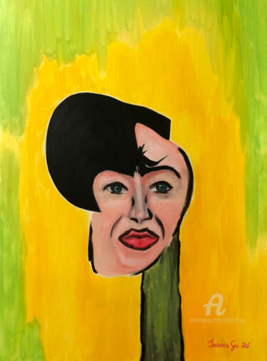 제목이 "Inner reflection"인 미술작품 Jessica Gu로, 원작, 아크릴 나무 들것 프레임에 장착됨