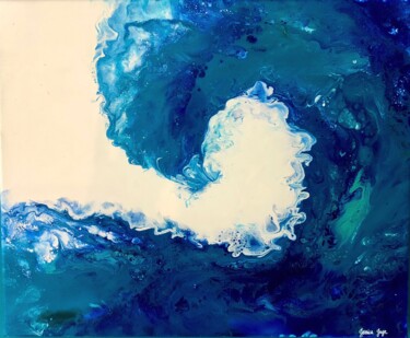 Painting titled "Vague" by Jessica Juge, Original Artwork, Acrylic