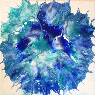 Peinture intitulée "Blue" par Jessica Juge, Œuvre d'art originale, Acrylique