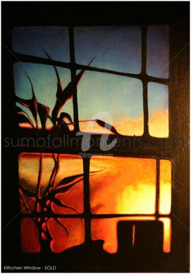 Painting titled "Kitchen Window" by Jessica Lynn Carroll, Original Artwork