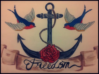 Peinture intitulée "FREEDOM - LIBERTE" par Jessica M, Œuvre d'art originale