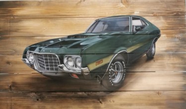 Peinture intitulée "Gran Torino" par Jessica Renault, Œuvre d'art originale, Aérographe