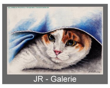 Malerei mit dem Titel "Katze Susi" von Jessica Rochlitz, Original-Kunstwerk, Öl