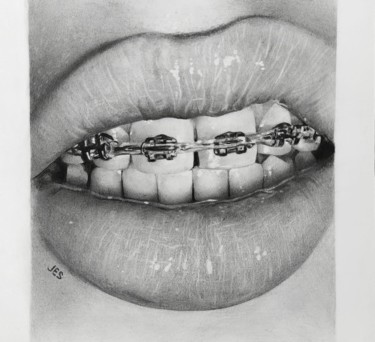 Disegno intitolato "mouth" da Jessica Subbiaghi, Opera d'arte originale, Grafite